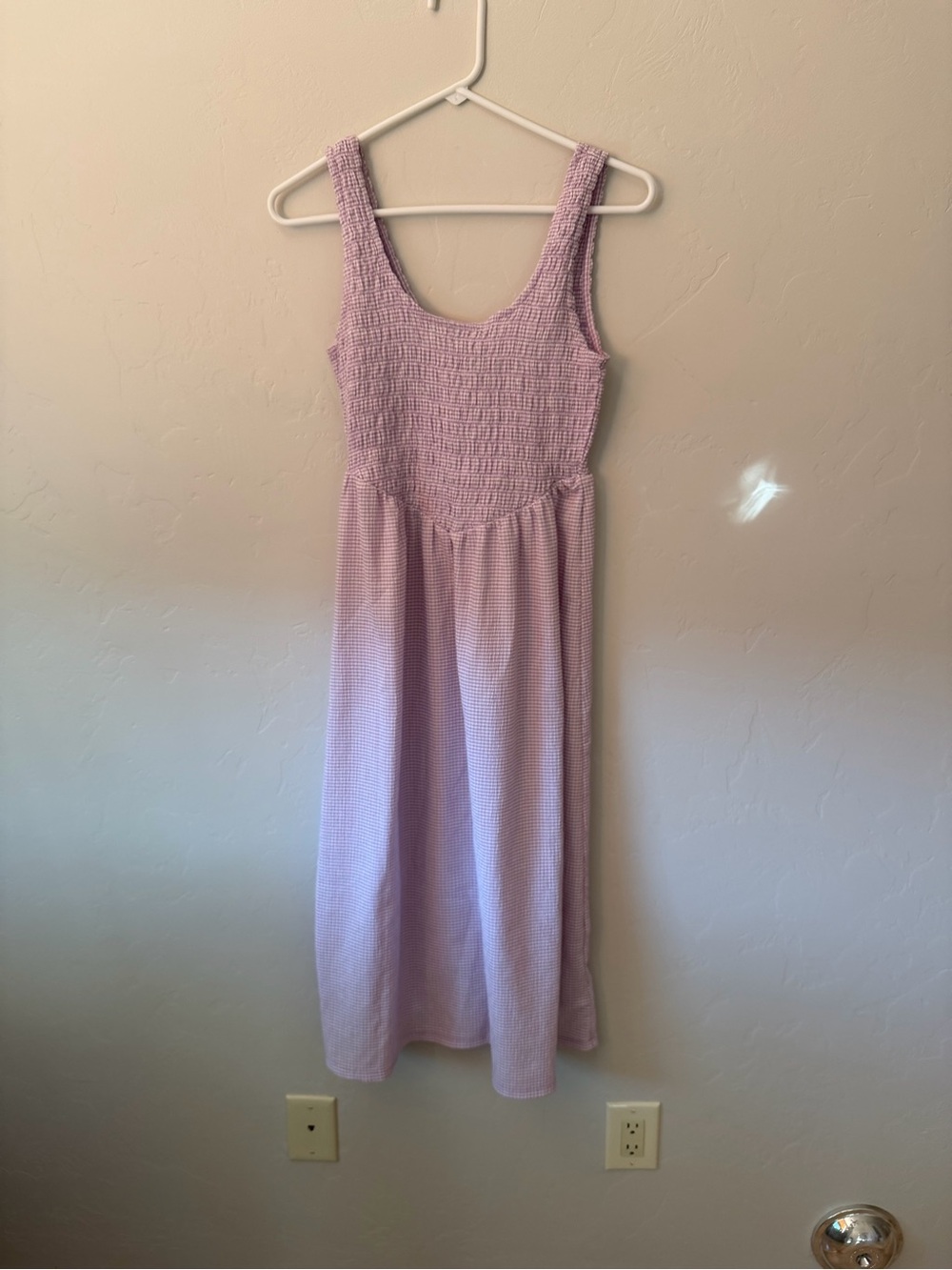 Old Navy Lilac Smocked Tank Midi Dress